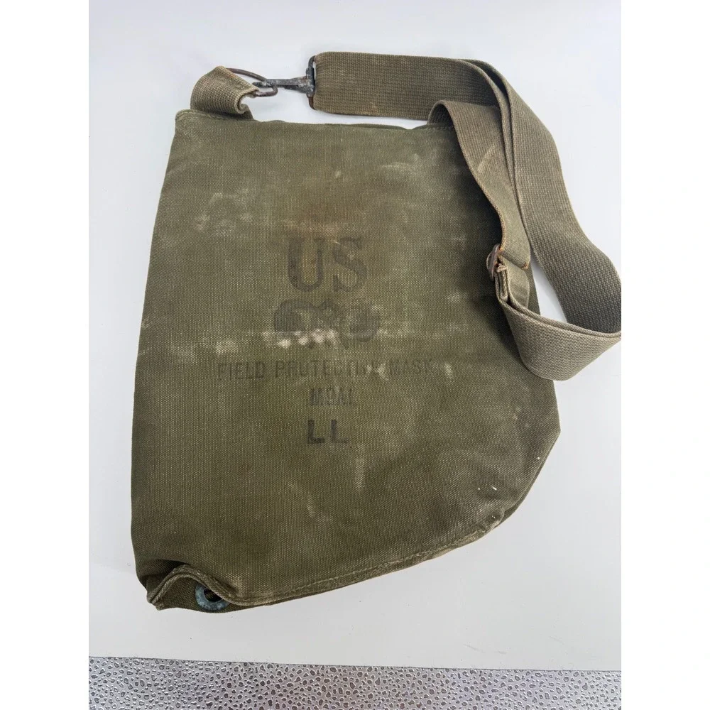 US Military M9A1 Field Protective Mask Bag Canvas Messenger Olive Drab Green LL